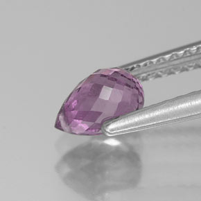 Sapphire Gemstone in 6 x 4.4 mm Size for Sale, Sapphire Stone in Pinkish Violet Color