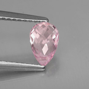 1.11 ct Pink Sapphire Gemstone, Sapphire Gem in Briolette with Hole Shape for Sale.