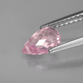1.11 ct Pink Sapphire Stone, Natural Sapphire in Briolette with Hole Shape for Sale