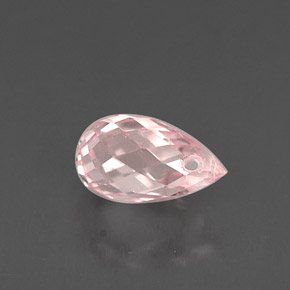0.77 ct Pink Sapphire Gemstone, Sapphire Gem in Briolette with Hole Shape for Sale.