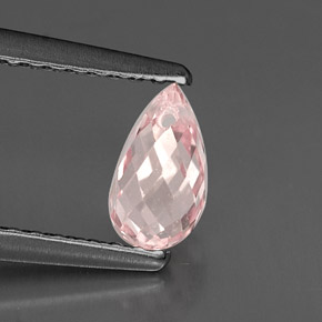 0.77 ct Pink Sapphire Stone, Natural Sapphire in Briolette with Hole Shape for Sale