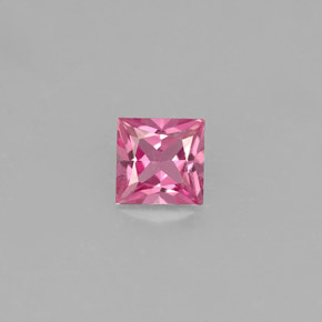 0.54 ct Pink Sapphire Gemstone, Sapphire Gem in Princess-Cut Shape for Sale.