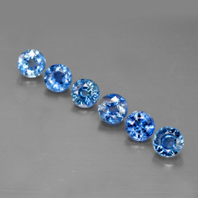 1.56 ct Blue Sapphire Gemstone, Sapphire Gem in Round Facet Shape for Sale.
