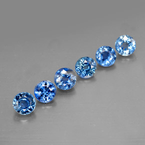 1.56 ct Blue Sapphire Stone, Natural Sapphire in Round Facet Shape for Sale