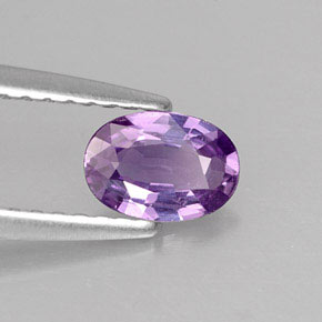 0.50 ct Violet Sapphire Stone, Natural Sapphire in Oval Facet Shape for Sale