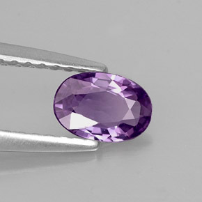 0.52 ct Violet Sapphire Stone, Natural Sapphire in Oval Facet Shape for Sale