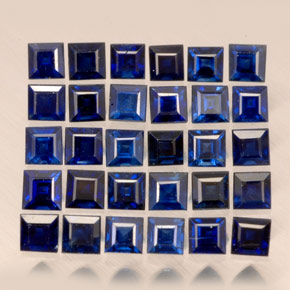 1.86 ct Blue Sapphire Stone, Natural Sapphire in Square Facet Shape for Sale