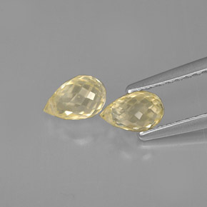 Sapphire Gemstone in 5.9 x 3.8 mm Size for Sale, Sapphire Stone in Light Yellow Color