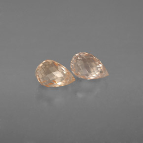 1.41 ct Orange Sapphire Stone, Natural Sapphire in Briolette with Hole Shape for Sale