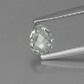 0.92 ct Green Sapphire Gemstone, Sapphire Gem in Briolette with Hole Shape for Sale.