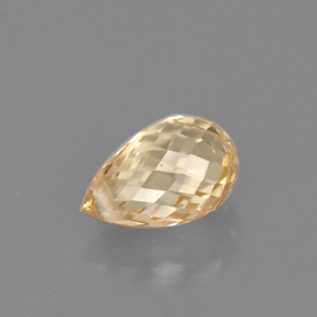1.12 ct Yellow Sapphire Gemstone, Sapphire Gem in Briolette with Hole Shape for Sale.