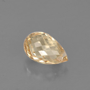 Sapphire Gemstone in 6.9 x 4.4 mm Size for Sale, Sapphire Stone in Yellowish Golden Color