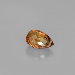Sapphire Gemstone in 6.3 x 4.1 mm Size for Sale, Sapphire Stone in Yellow Orange Color