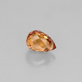 Sapphire Gemstone in 6.1 x 4.2 mm Size for Sale, Sapphire Stone in Reddish Orange Color