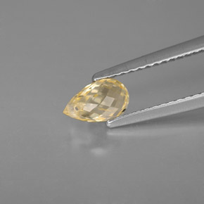 Sapphire Gemstone in 6.8 x 4 mm Size for Sale, Sapphire Stone in Yellow Golden Color