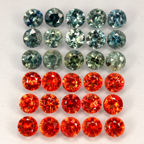 3.69 ct Multicolor Sapphire Stone, Natural Sapphire in Diamond-Cut Shape for Sale