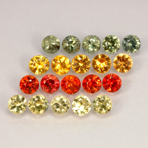 2.40 ct Multicolor Sapphire Stone, Natural Sapphire in Diamond-Cut Shape for Sale