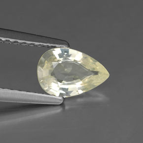 0.81 ct Yellow Sapphire Stone, Natural Sapphire in Pear Facet Shape for Sale