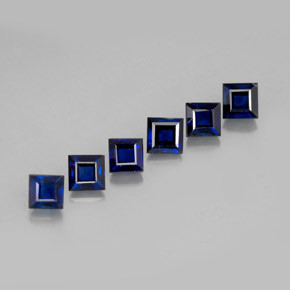 1.29 ct Blue Sapphire Gemstone, Sapphire Gem in Square Facet Shape for Sale.