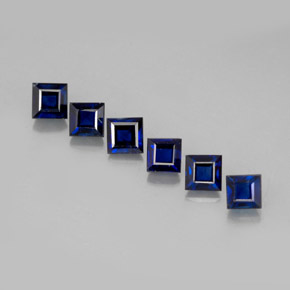 1.29 ct Blue Sapphire Stone, Natural Sapphire in Square Facet Shape for Sale