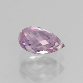 0.78 ct Pink Sapphire Stone, Natural Sapphire in Briolette with Hole Shape for Sale