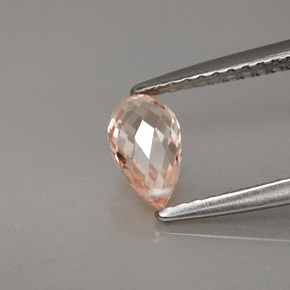 0.89 ct Yellow Sapphire Gemstone, Sapphire Gem in Briolette with Hole Shape for Sale.