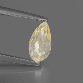 1.31 ct Yellow Sapphire Stone, Natural Sapphire in Briolette with Hole Shape for Sale