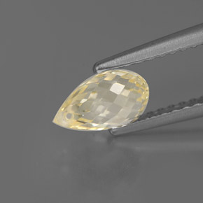 Sapphire Gemstone in 7.5 x 4.7 mm Size for Sale, Sapphire Stone in Yellow Golden Color