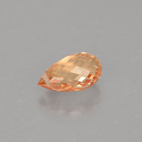 0.91 ct Orange Sapphire Gemstone, Sapphire Gem in Briolette with Hole Shape for Sale.