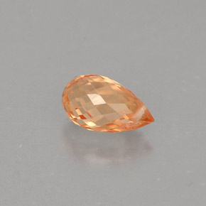 Sapphire Gemstone in 6.8 x 4.1 mm Size for Sale, Sapphire Stone in Yellow Orange Color