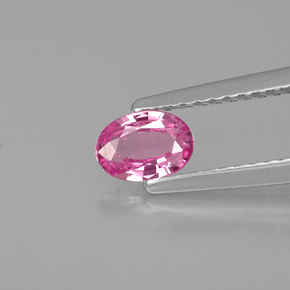 0.45 ct Pink Sapphire Gemstone, Sapphire Gem in Oval Facet Shape for Sale.
