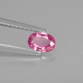 0.45 ct Pink Sapphire Stone, Natural Sapphire in Oval Facet Shape for Sale