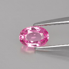 0.55 ct Pink Sapphire Gemstone, Sapphire Gem in Oval Facet Shape for Sale.