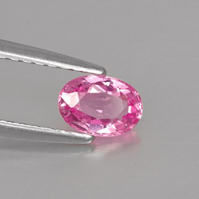 0.55 ct Pink Sapphire Stone, Natural Sapphire in Oval Facet Shape for Sale