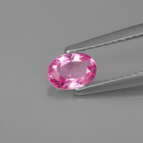 0.52 ct Pink Sapphire Gemstone, Sapphire Gem in Oval Facet Shape for Sale.