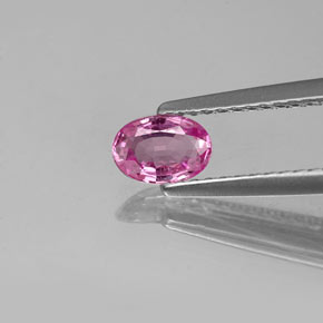 0.46 ct Pink Sapphire Gemstone, Sapphire Gem in Oval Facet Shape for Sale.