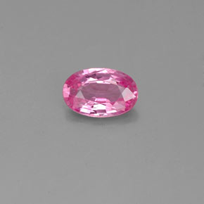 0.54 ct Pink Sapphire Gemstone, Sapphire Gem in Oval Facet Shape for Sale.