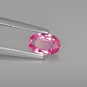 0.51 ct Pink Sapphire Stone, Natural Sapphire in Oval Facet Shape for Sale
