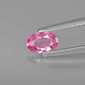 0.53 ct Pink Sapphire Gemstone, Sapphire Gem in Oval Facet Shape for Sale.