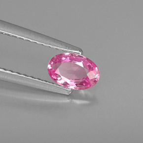0.53 ct Pink Sapphire Stone, Natural Sapphire in Oval Facet Shape for Sale