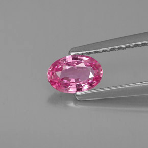 0.51 ct Pink Sapphire Gemstone, Sapphire Gem in Oval Facet Shape for Sale.