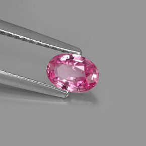 0.51 ct Pink Sapphire Stone, Natural Sapphire in Oval Facet Shape for Sale