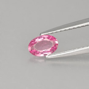 0.42 ct Pink Sapphire Gemstone, Sapphire Gem in Oval Facet Shape for Sale.