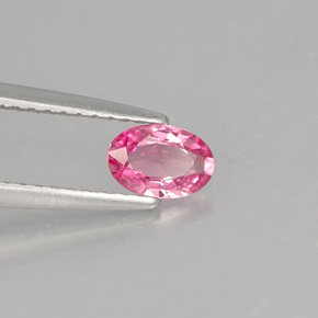 0.42 ct Pink Sapphire Stone, Natural Sapphire in Oval Facet Shape for Sale