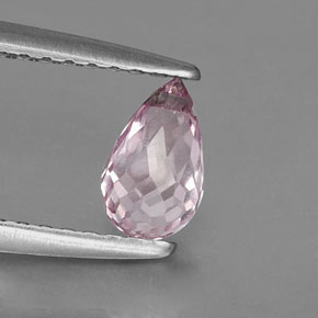 0.69 ct Pink Sapphire Stone, Natural Sapphire in Briolette with Hole Shape for Sale