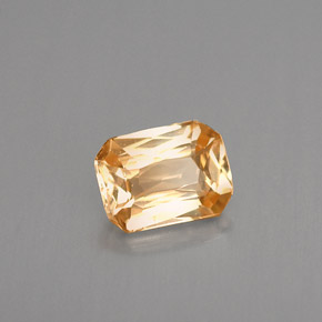 1.12 ct Orange Sapphire Stone, Natural Sapphire in Octagon / Scissor Cut Shape for Sale