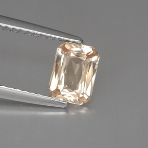 1.20 ct Orange Sapphire Gemstone, Sapphire Gem in Octagon / Scissor Cut Shape for Sale.