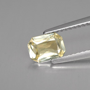0.77 ct Yellow Sapphire Gemstone, Sapphire Gem in Octagon / Scissor Cut Shape for Sale.