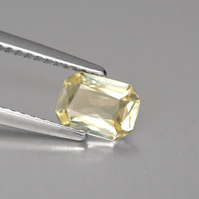 0.77 ct Yellow Sapphire Stone, Natural Sapphire in Octagon / Scissor Cut Shape for Sale