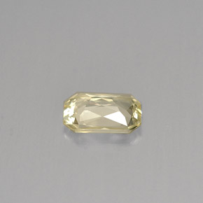 Sapphire Gemstone in 6.7 x 4.9 mm Size for Sale, Sapphire Stone in Light Yellow Color